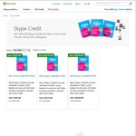 Microsoft - 50% off Skype Credit