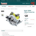 Ryobi 1500w 184mm circular shop saw