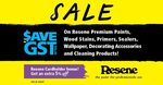 Save the GST Value (15% off Full Retail Price) on Select Resene Products @ Resene owned ColorShops & Participating Resellers