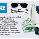 Win 5 Tix to New Zealand V Australia Test, Feb 6, Blackcaps Shirt, Cooler Bag, Finger