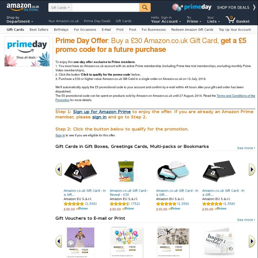 Buy a £30 Amazon.co.uk Gift Card, Get a £5 Promo Code for a Future