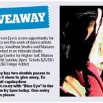 Win 1 of 2 Double Passes to Blue Eye Green Eye from The Dominion Post (Wellington)