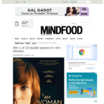 Win 1 of 10 Double Passes to I Am Woman from Mindfood