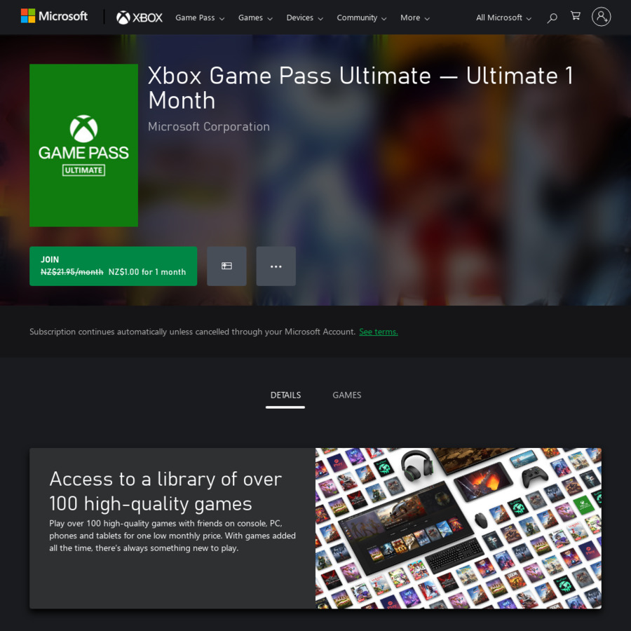 xbox live game pass deal
