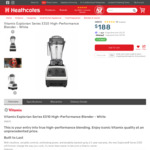 Vitamix Explorian Series E310 Blender (White) $188 + Shipping @ Heathcotes