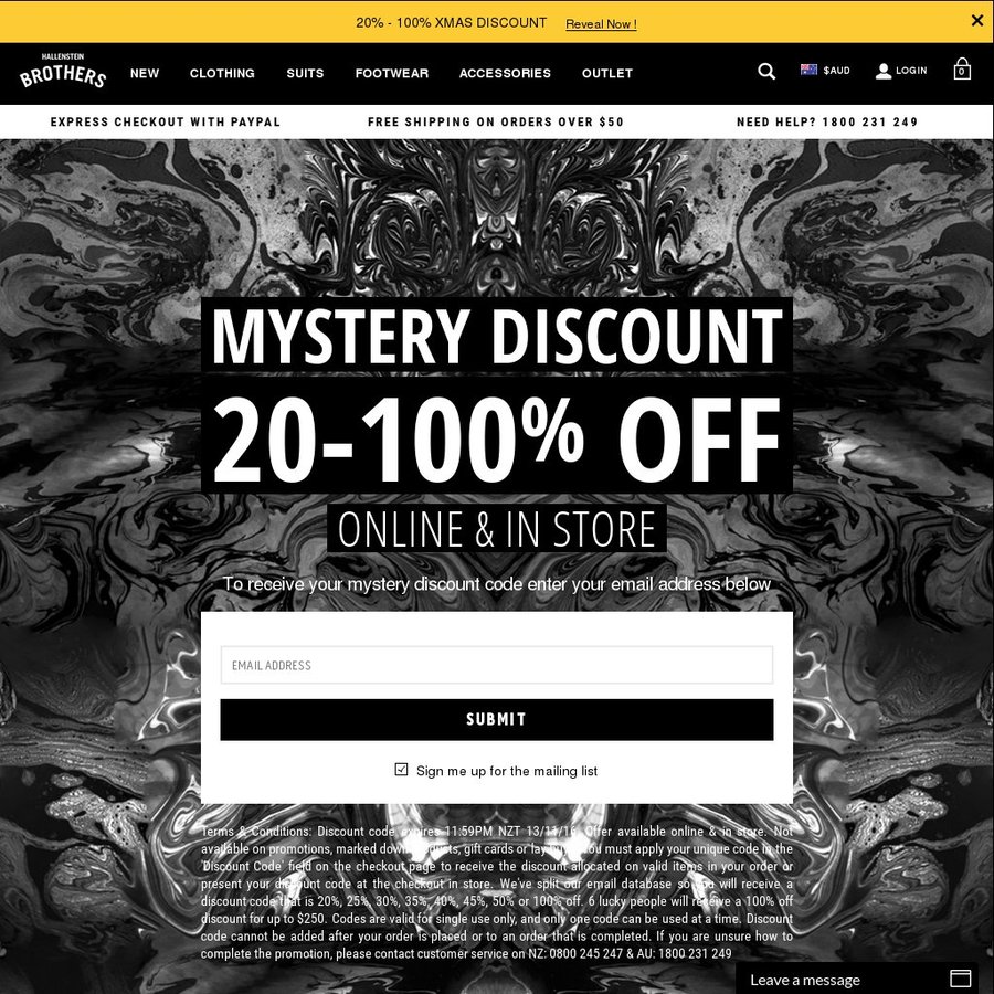 Hallensteins 20100 Off Until 13th Nov Free Codes Inside