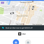 $25 off an Uber Ride by Requesting a Ride Through Google Maps App