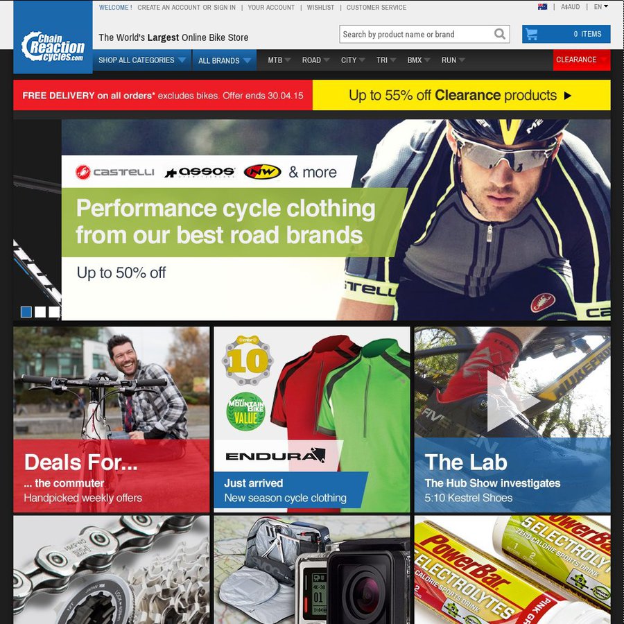 chain reaction cycles international shipping