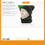 Knitted Fleece Beanie $16.95, Beanie & Scarf combo $33.90 + Free Shipping @ Getstuff.nz