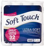 2-Ply 32 Rolls Soft Touch Toilet Paper $10 @ The Warehouse