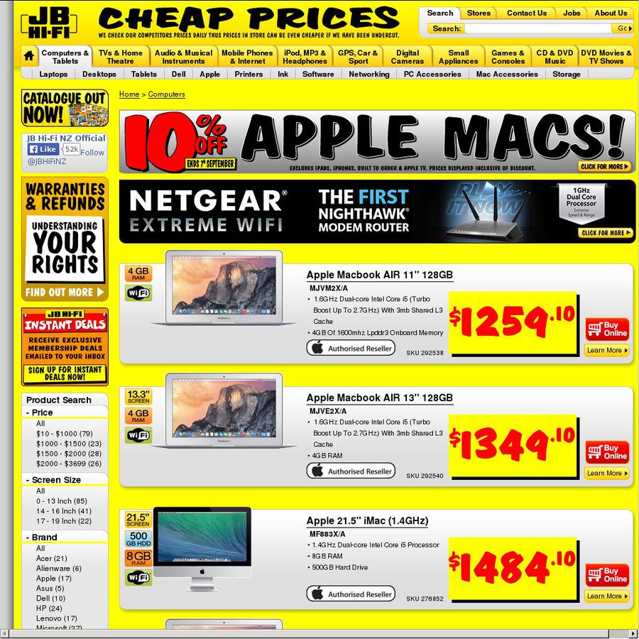 10 off Apple Macs JB HiFi ChoiceCheapies