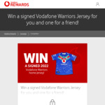 Win 2x signed Vodafone Warriors Jerseys (One for You, One for Friend) @ Vodafone Rewards (Vodafone Customers Only)