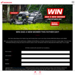 Win Dad a New Mower For Father's Day worth $899 @ Honda Power Equipment