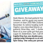 Win a Double Pass to See Hank Marvin in Concert from The Dominion Post [Wellington]