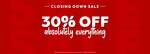 Closing Down Sale: 30% off Storewide + Shipping ($0 C&C/ in-Store) @ Toyco