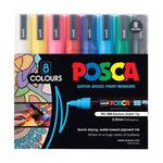 [Primate] Posca 1.8-2.5mm PC-5M Marker Set - Assorted Colours (8-Piece Set) $7.99 + $7.99 Shipping @ Mighty Ape