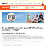 Jetstar Birthday Sale - Buy One Flight, Get Return for FREE (WLG-MEL $139, AKL-GC $179 Return)