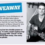 Win 1 of 2 Double Passes to see Ciaran McMeeken from The Dominion Post (Wellington)