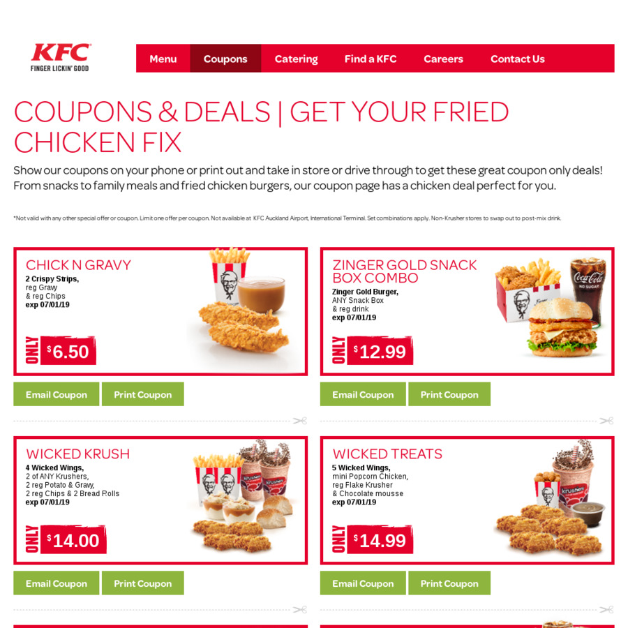 5 Pieces of Chicken + Regular Chips for 9.99 KFC ChoiceCheapies