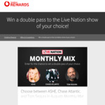 Win a double pass to a Live Nation show of your choice (ASHE, Chase Atlantic, or Tom Segura) @ Vodafone Rewards (customers only)