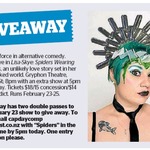 Win 1 of 2 Double Passes to Lisa-Skye Spiders Wearing Party Hats from The Dominion Post (Wellington)