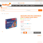 3 Pack Nexgard Spectra for X-Large Dogs (15.1 - 30kg Dogs) $38.99 Shipped @ Pet Post