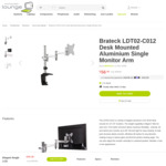 Brateck LDT02-C012 Desk Mounted Aluminium Single Monitor Arm $56 + Shipping @ Computer Lounge