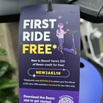 First Ride Free (up to $10 Value, New Users Only) @ Beam Scooters (Auckland)