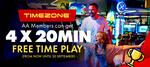 AA Members: Free 4 x 20 Minutes of Play at Timezone (Red/Yellow Games Only) @ Timezone App (AA Card Required)