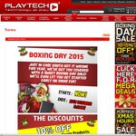 Playtech - 10 - 15% off - Boxing Day Sale