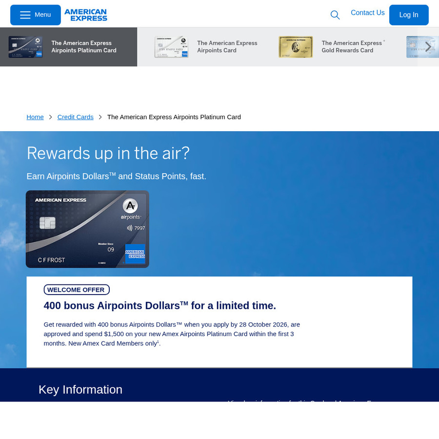 Airpoints Platinum Card - Spend $1,500 in First 3 Months, Receive 400 ...