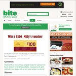Win a $100 Milly's Voucher (Milly’s Kitchen Ponsonby or Milly’s Kitchen Parnell) from Bite