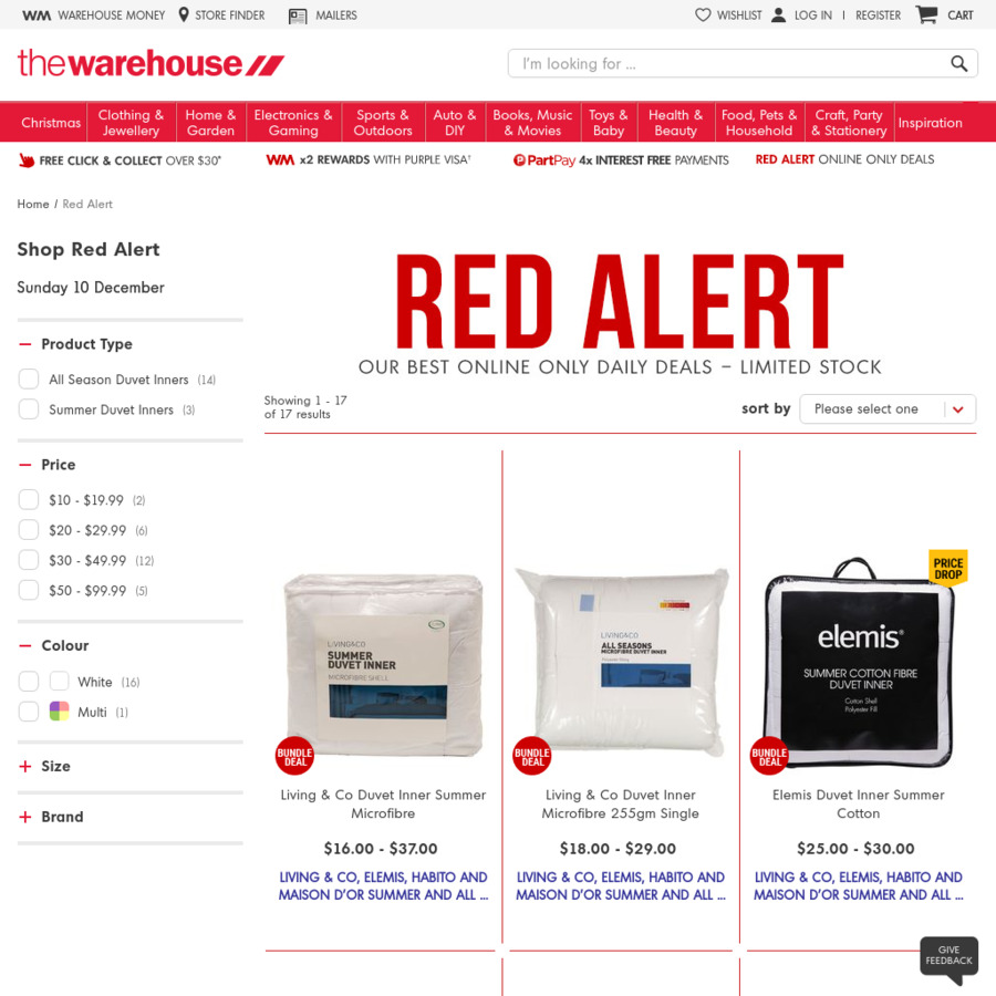 Selected Duvet Inners Buy 1 Get 1 Free (from 16 for 2) The