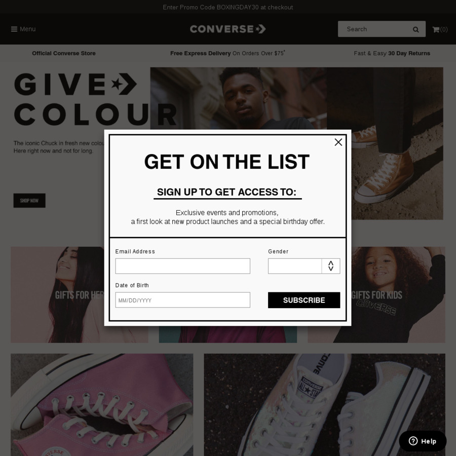 Converse Australia 30 off Store Wide + Free Shipping to NZ with AUD