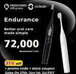 Oclean Endurance Toothbrush E1 (72,000 Movements / Minute) $42.83 @ Oclean Global Store, Aliexpress