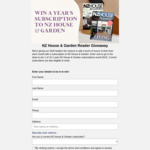 Win 1 of 10 1-year NZ House & Garden subscriptions worth $101 @ Stuff