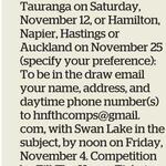 Win a double pass to Swan Lake (Tauranga Nov 12, or Napier, Hastings, Auckland Nov 25) @ Waikato Herald