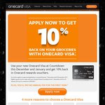 Countdown - 10% off (Paid in Vouchers) for December and January, with Onecard Visa