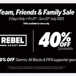 F&F Offer: 30% off Garmin, All Blacks & FIFA Gear, 40% off RRP Everything Else (Exclusions Apply) @ Rebel Sport (Instore Only)