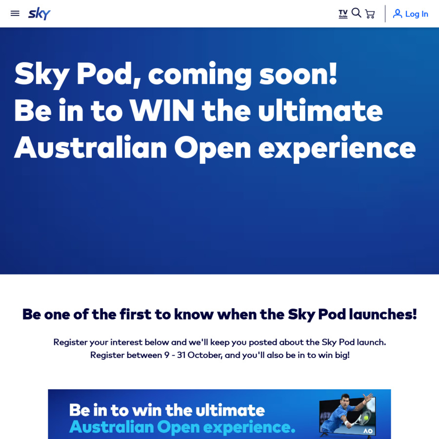 Register your Interest in the Sky Pod to be in to Win a Trip for two to