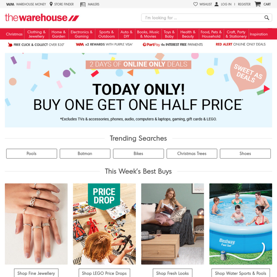 Buy One Get One Half Price @ The Warehouse - ChoiceCheapies