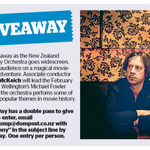 Win a Double Pass to New Zealand Symphony Orchestra from The Dominion Post (Wellington)