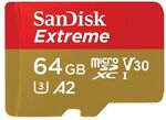 SanDisk Extreme MicroSD Card - 64GB - $20 @ Noel Leeming/The Market
