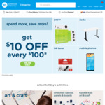 $10 off Every $100 Spent (Valid on Purchases Upto $2000, Exclusions Apply) @ Warehouse Stationery