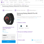 Samsung Galaxy Watch5 Pro 4G 45mm (Black Titanium or Grey Titanium) $449.00 (RRP $850.00) @ Spark (Free Account Required)