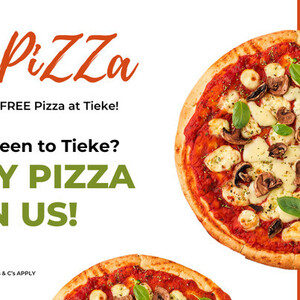 Free Full Sized Pizza (First Time Visitors Only) @ Tieke Café & Bar (Hamilton)