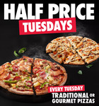 50% off Gourmet and Traditional Pizzas (Every Tuesday) @ Domino’s (Selected Stores)