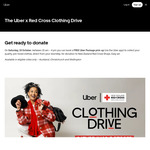 Donate Clothes & Accessories to Red Cross from Your Doorstep by Booking a Free Uber Package Pickup @ Uber App (AKL, WLG, CHCH)