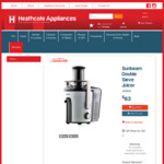 Heathcotes Sale - Sunbeam Double Sieve Juicer $63 and More