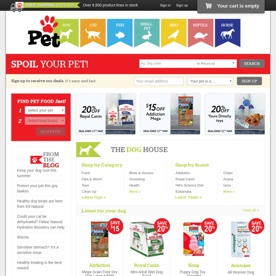 20 off at Pet.co.nz ChoiceCheapies